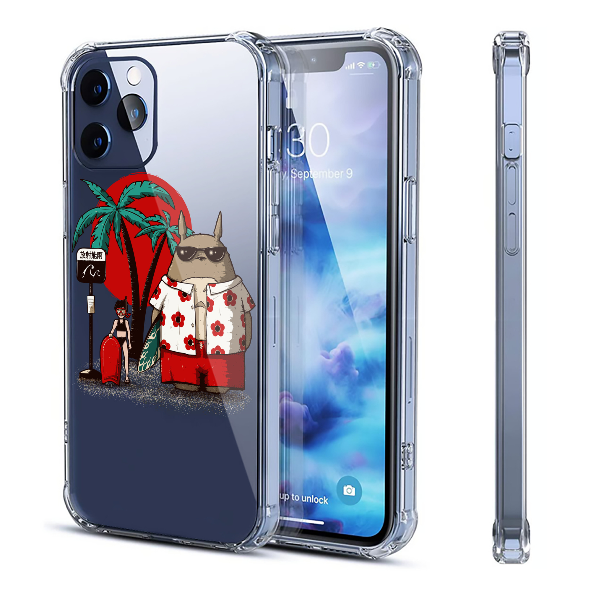 （画像用） となりのトトロ 草壁メイ 草壁サツキ My Neighbor Totoro Satsuki Kusakabe Mei Kusakabe 【iPhone 12シリーズ対応】透明スマホケース（クリアソフトケース）